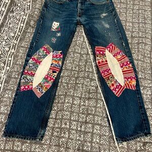 Up cycled Levi jeans 30” waist 30” inseam
